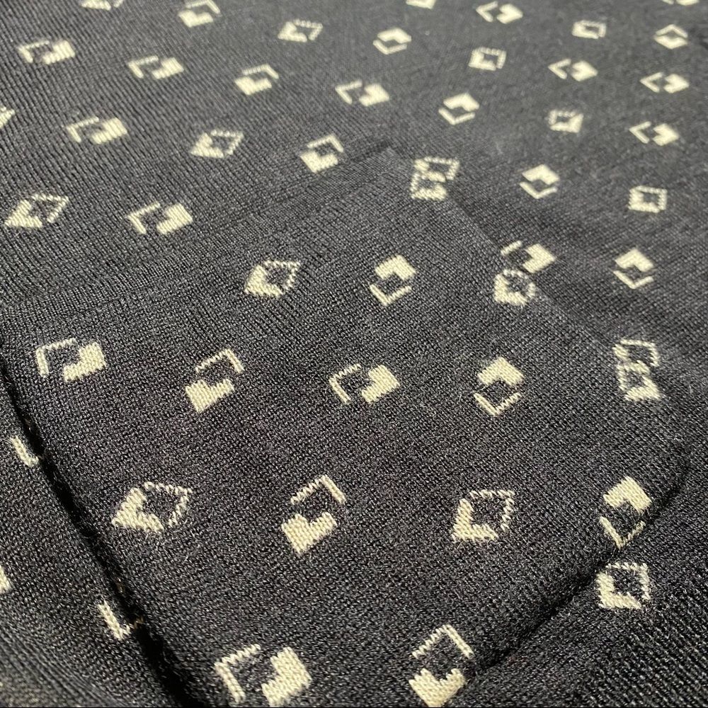 Ralph Lauren Spring *07 Black & Cream Cashmere Blend 3D Cube V-Neck Sweater Vest - Picture 12 of 17